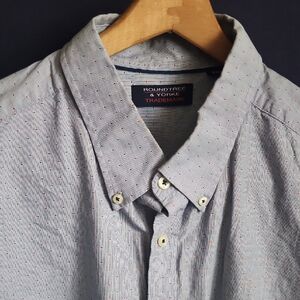 Roundtree & Yorke Sky Blue Casual Button-Down Shirt